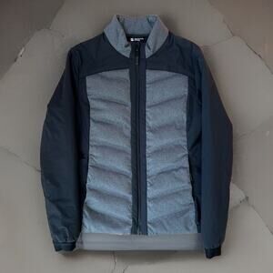 Mountain Force Puffer Jacket Women's Medium Gray Full Zip Insulated Outerwear